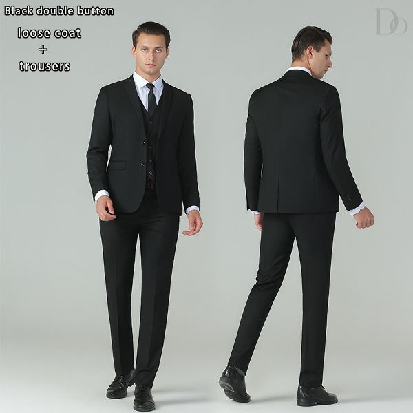 ブラック/スーツ（2枚ボタン）+ブラック/スラックス